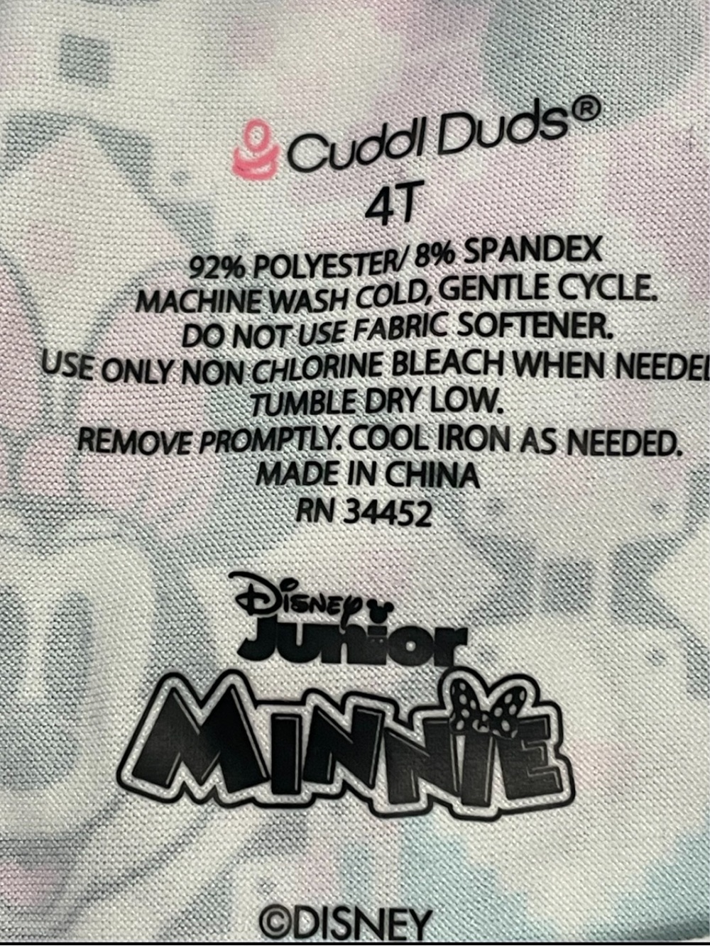 Cuddl Duds Minnie Mouse Layering Set in Pink, Purple & Teal - Picture 5 of 9